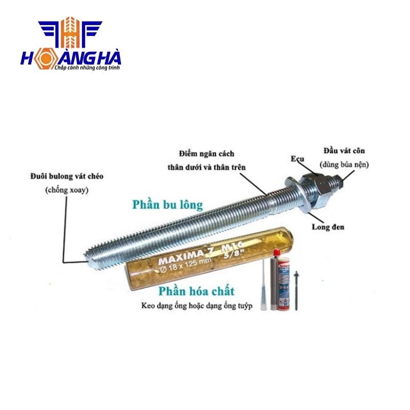 Cấu tạo chi tiết của bulong hóa chất Ramset