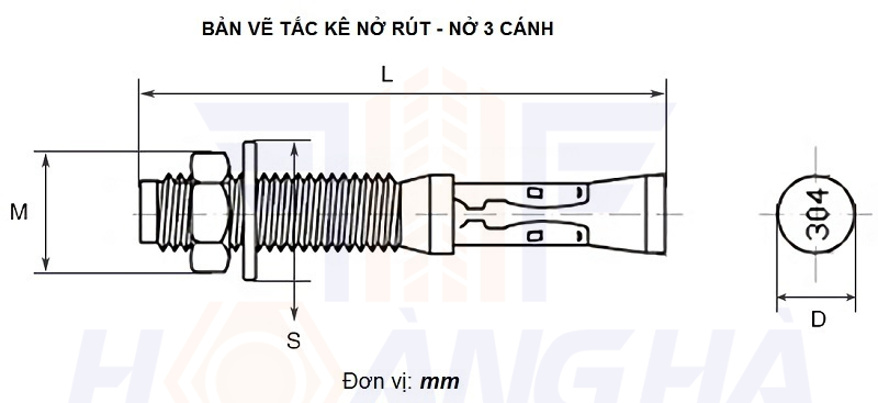 Khám phá cấu tạo chi tiết của take nở 3 cánh inox